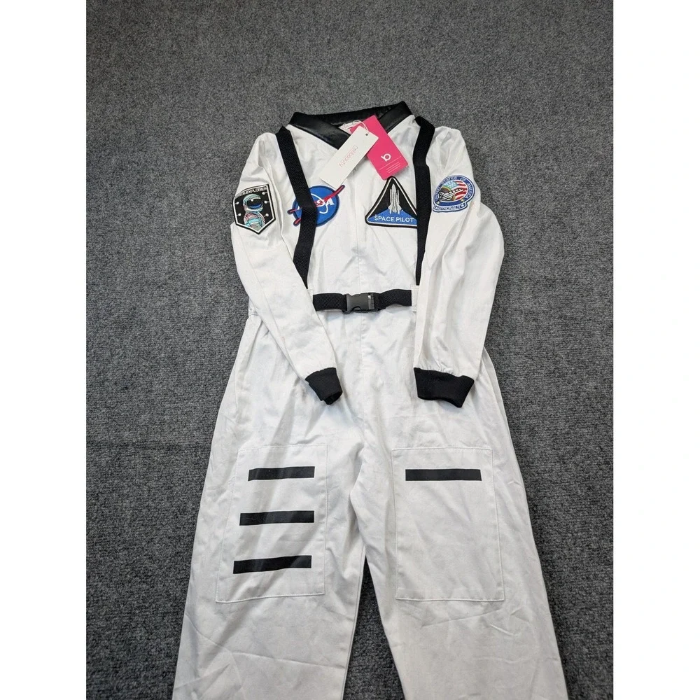 Relibeauty Astronaut Coverall‎ Kids Size 11-12 White NASA Space Pilot Costume